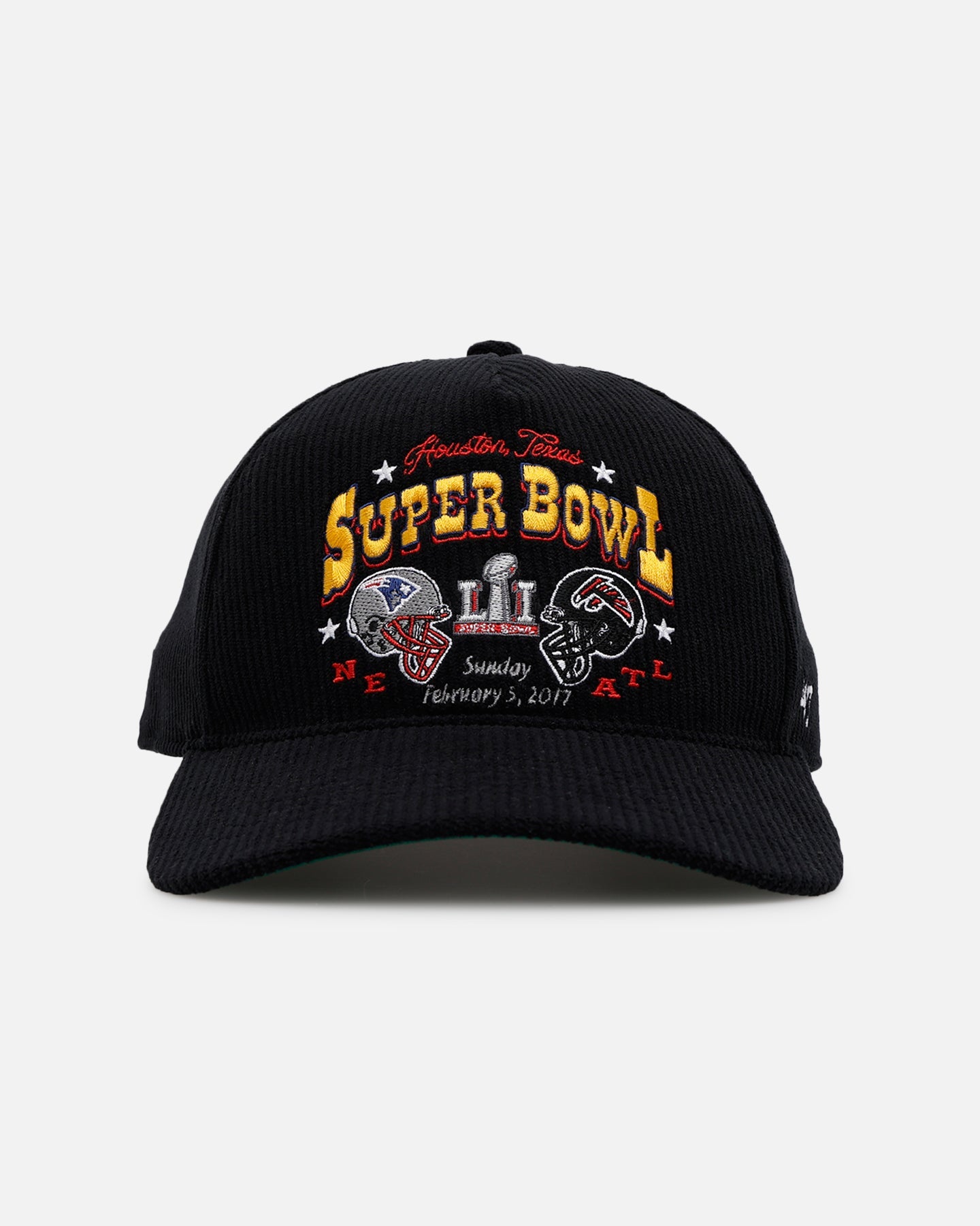 47 Brand Super Bowl LI 'Vintage Super Bowl' 47 Hitch Corduroy Snapback Black
