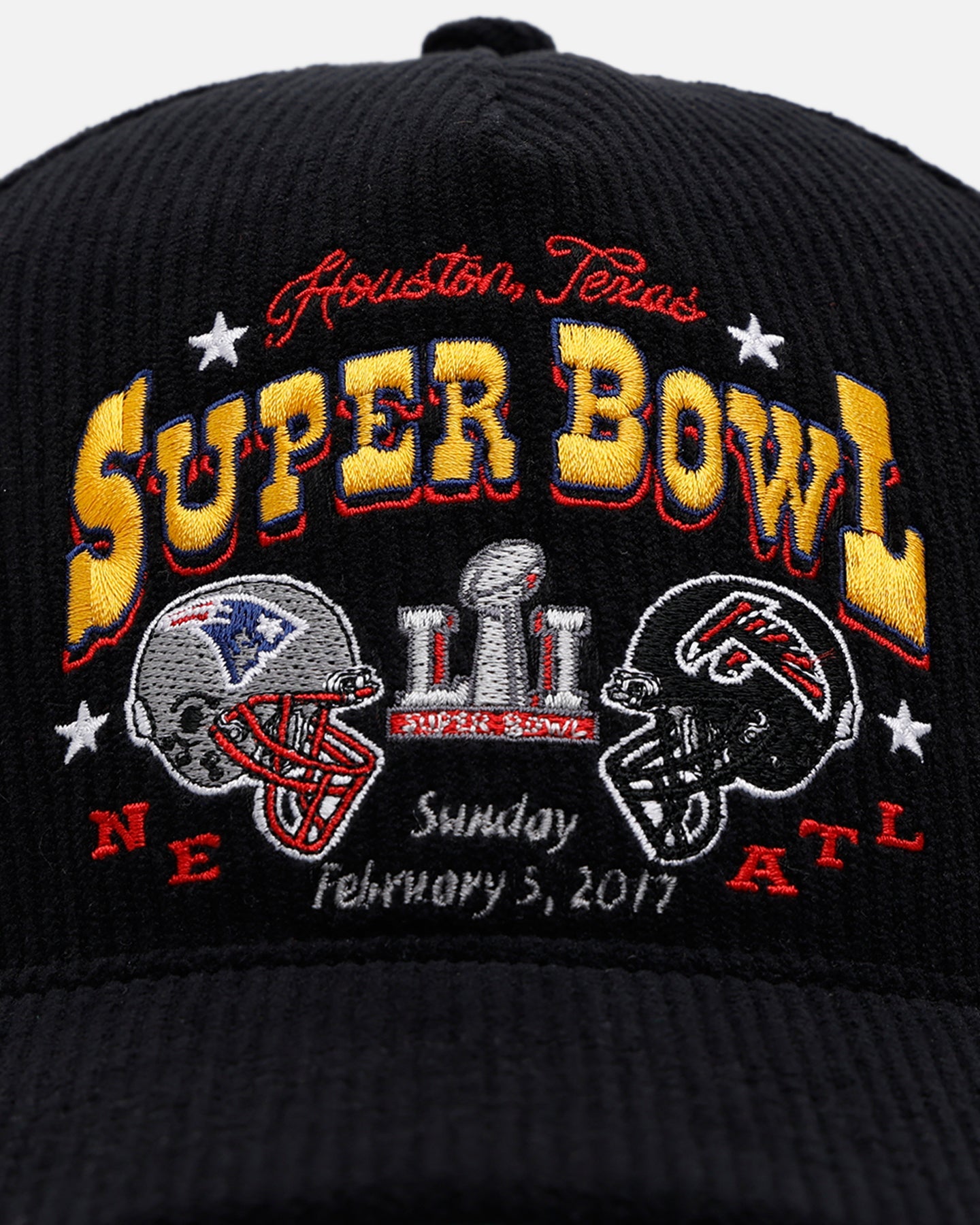 47 Brand Super Bowl LI 'Vintage Super Bowl' 47 Hitch Corduroy Snapback Black