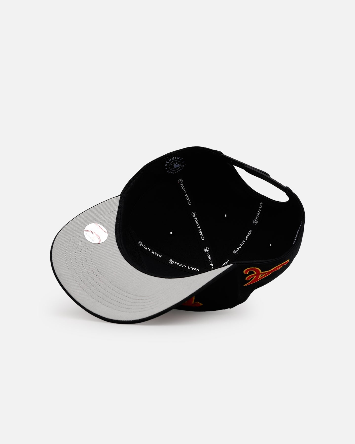 47 Brand Atlanta Braves 'Black Dome Script' 47 Hitch Snapback Black