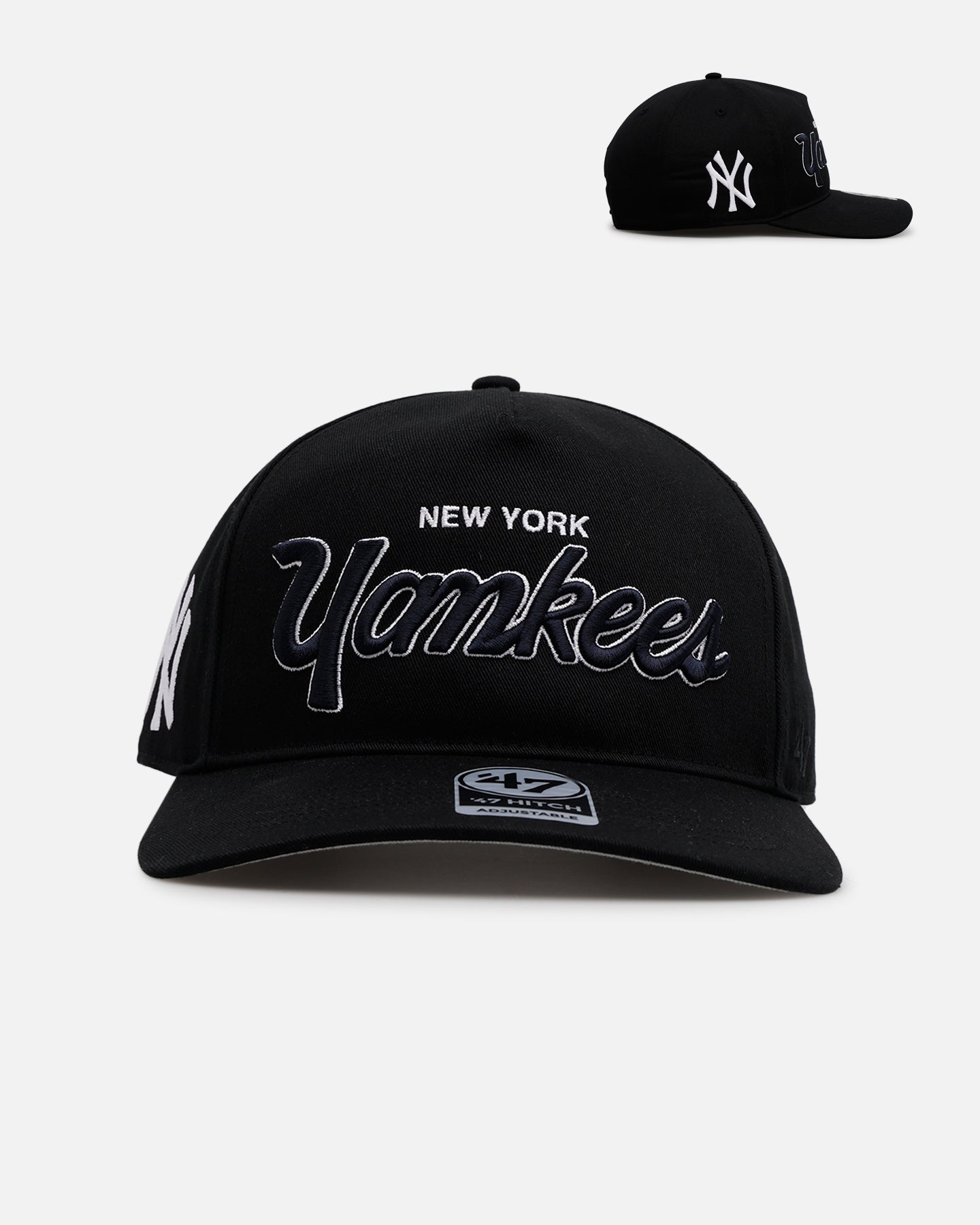 47 Brand New York Yankees 'Black Dome Script' 47 Hitch Snapback Black