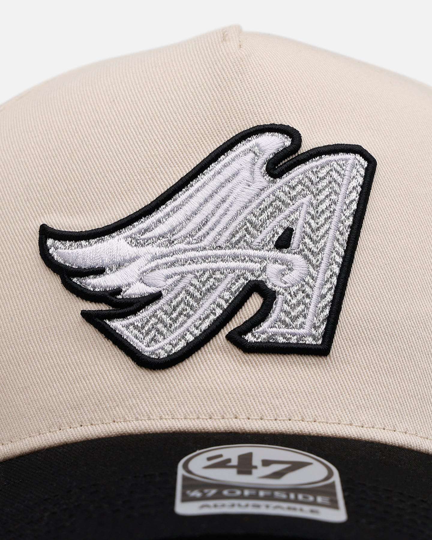 47 Brand Los Angeles Angels 'Herringbone' 47 Offside Snapback Natural/Black