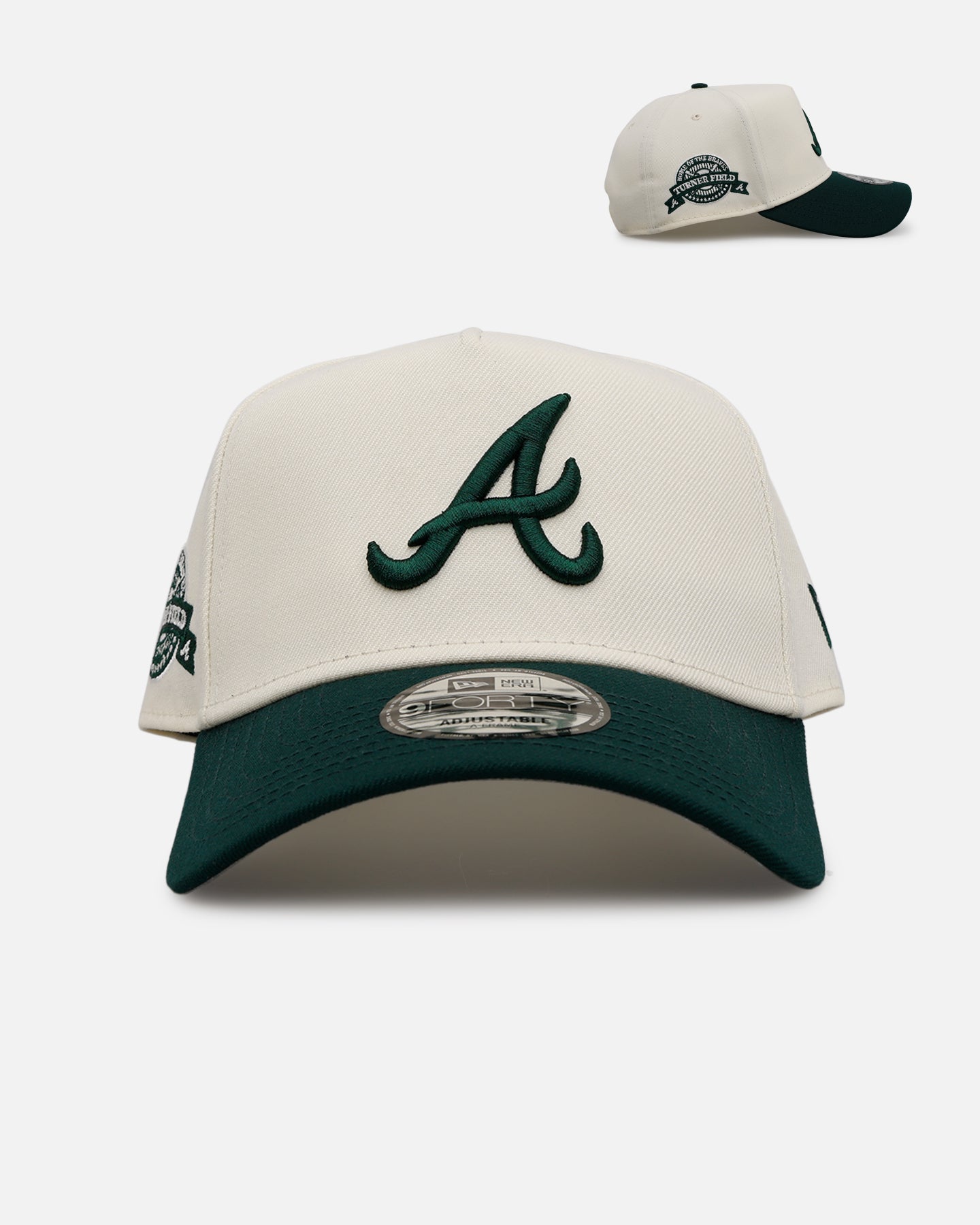 New Era Atlanta Braves 'Evergreen 2.0' 9FORTY A-Frame Snapback Chrome/Dark Green