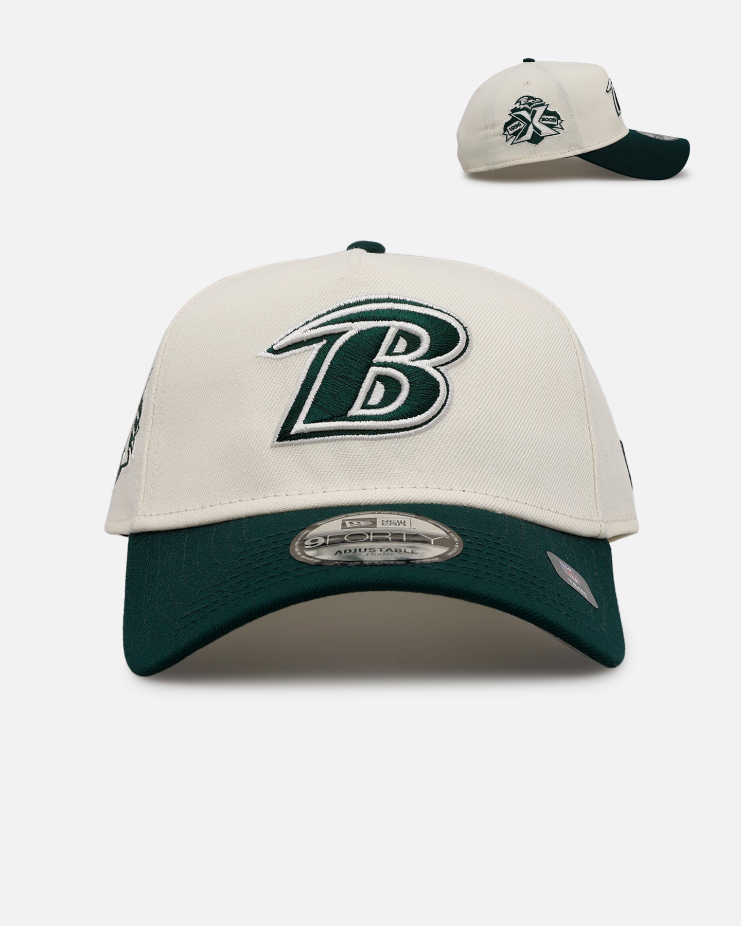 New Era Baltimore Ravens 'Evergreen 2.0' 9FORTY A-Frame Snapback Chrome/Dark Green