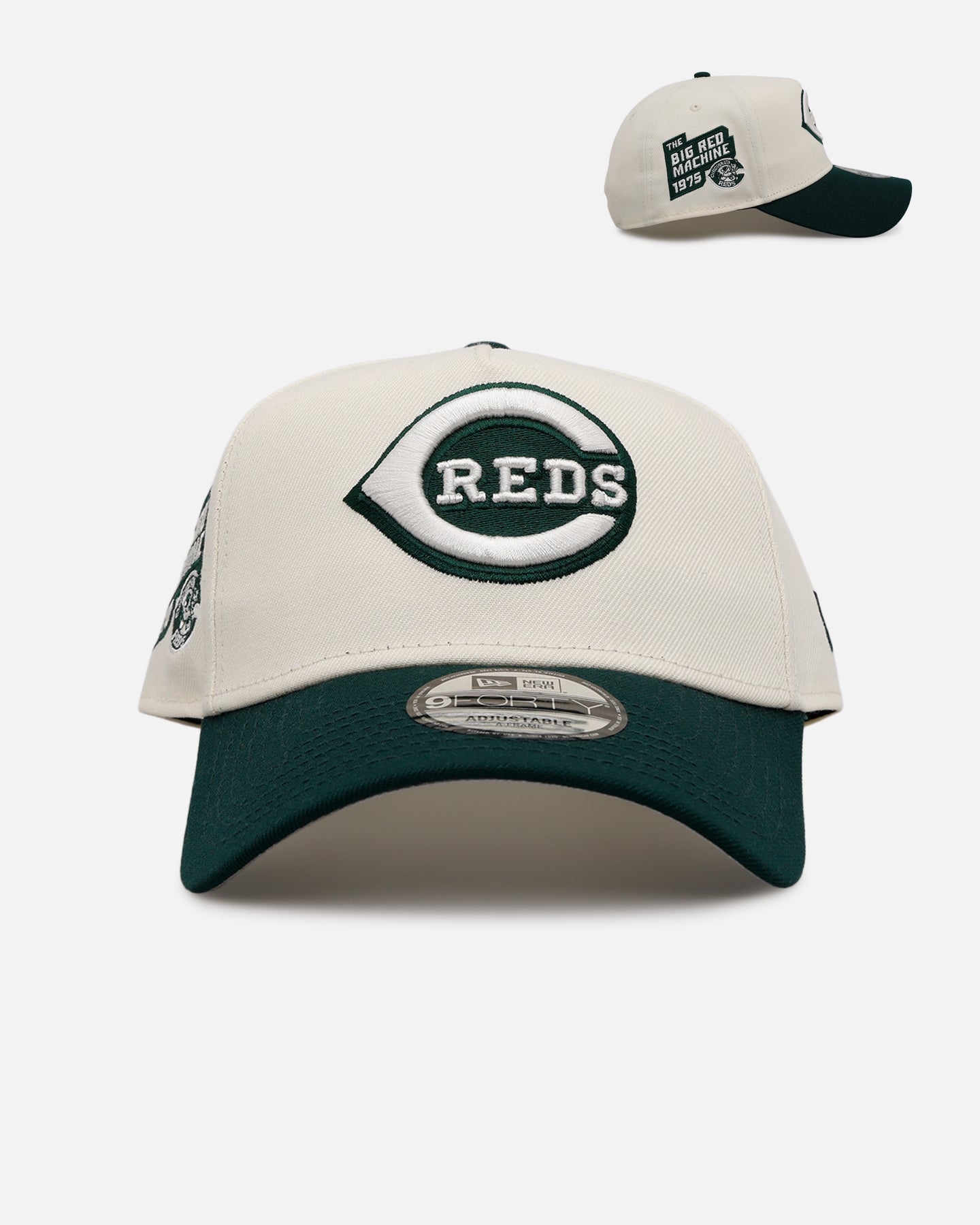 New Era Cincinnati Reds 'Evergreen 2.0' 9FORTY A-Frame Snapback Chrome/Dark Green