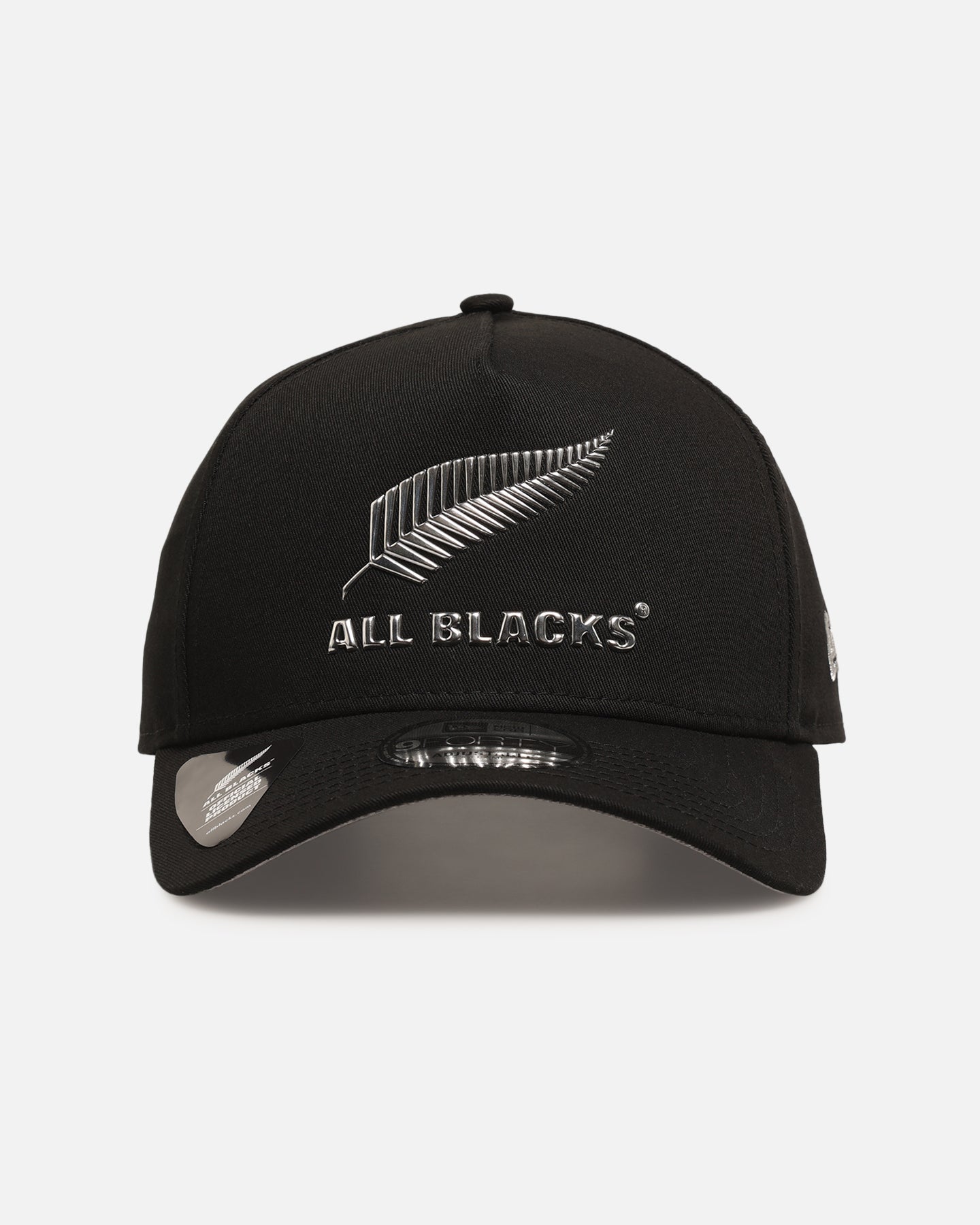 New Era New Zealand All Blacks 'Silver Badge' 9FORTY A-Frame Snapback Black