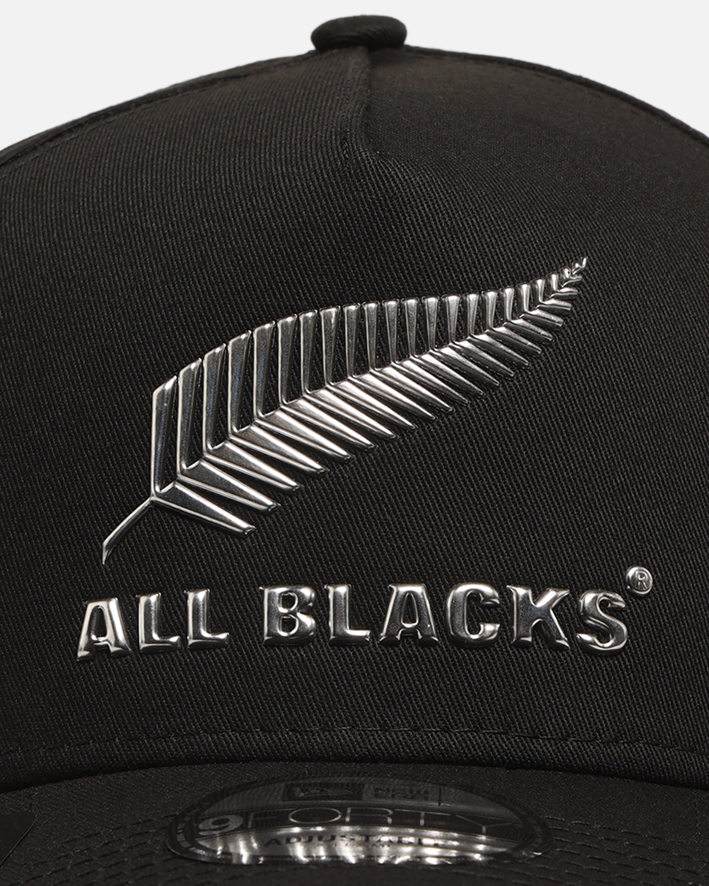 New Era New Zealand All Blacks 'Silver Badge' 9FORTY A-Frame Snapback Black