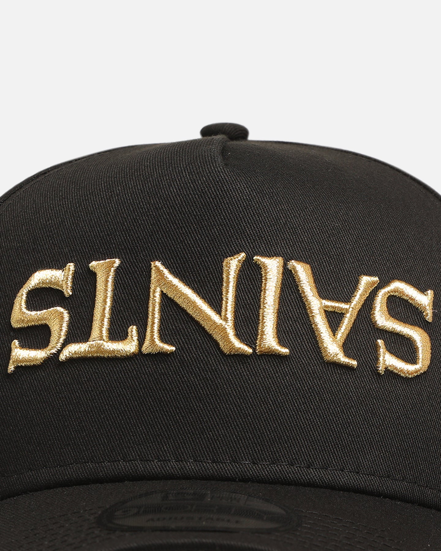 New Era New Orleans Saints 'Upside Down Logo' 9FORTY A-Frame Snapback Black