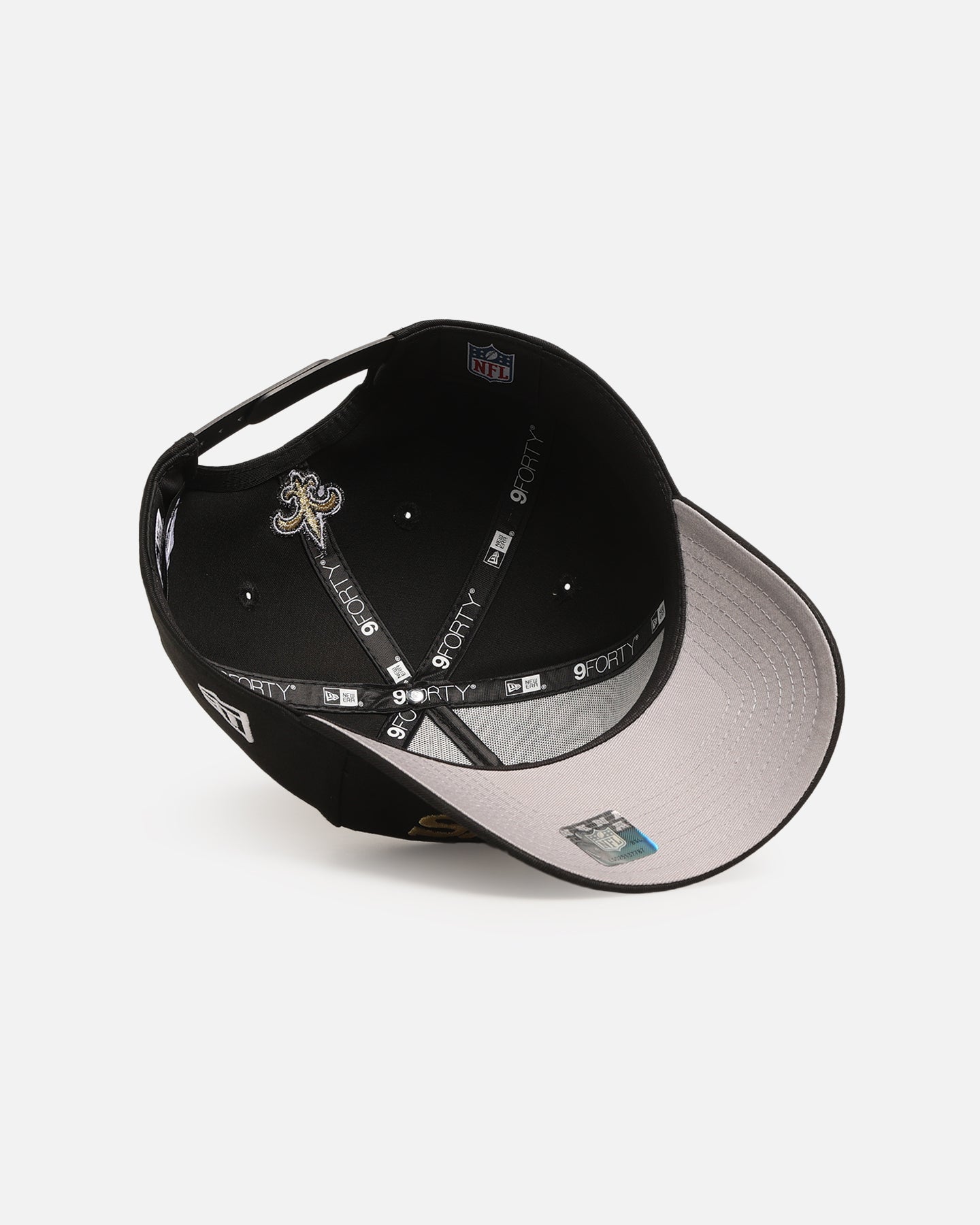 New Era New Orleans Saints 'Upside Down Logo' 9FORTY A-Frame Snapback Black