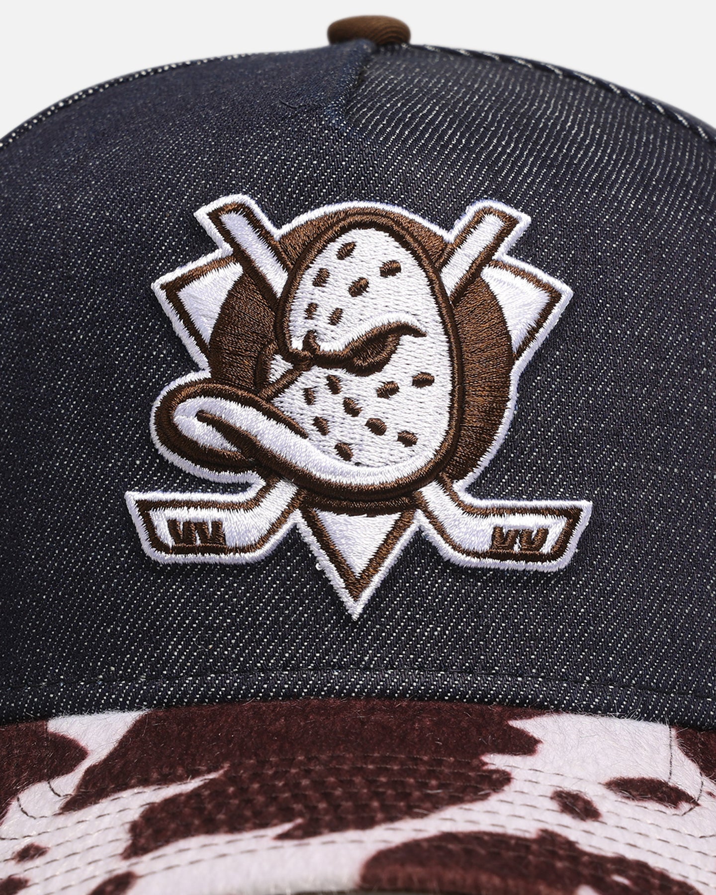 New Era Anaheim Ducks 'Denim Cowhide' 9FORTY A-Frame Snapback Navy