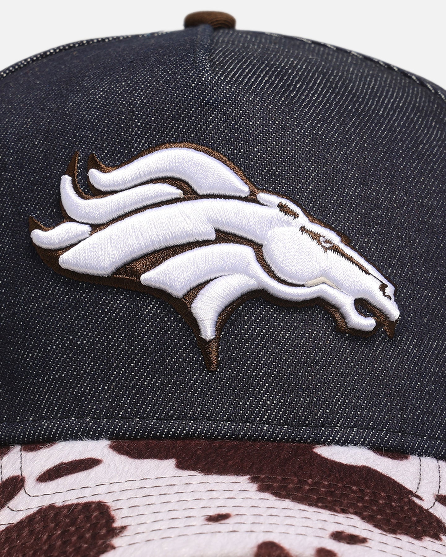 New Era Denver Broncos 'Denim Cowhide' 9FORTY A-Frame Snapback Navy