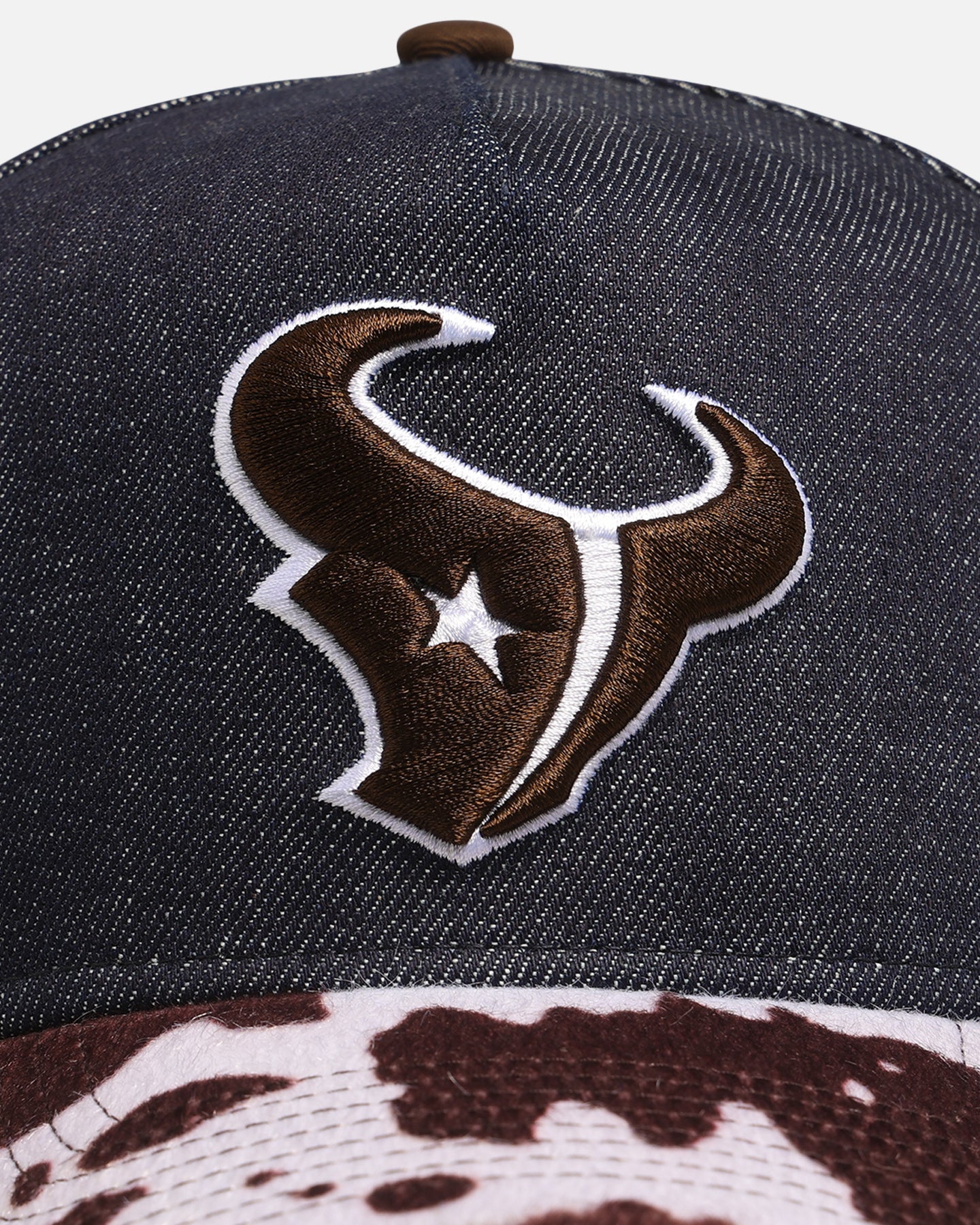 New Era Houston Texans 'Denim Cowhide' 9FORTY A-Frame Snapback Navy