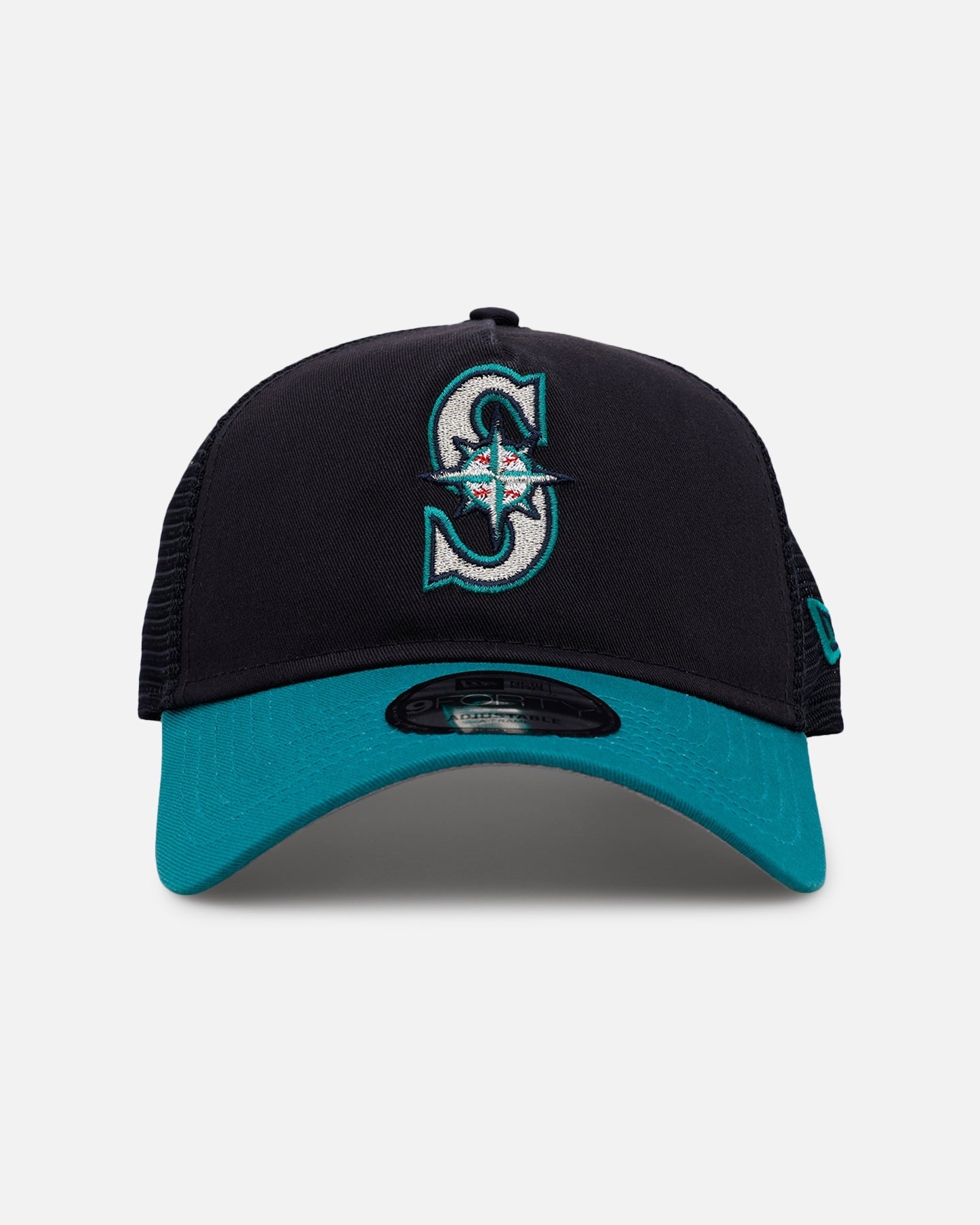 New Era Seattle Mariners 'Washed Truckers' 9FORTY A-Frame Trucker Snapback Official Team Color