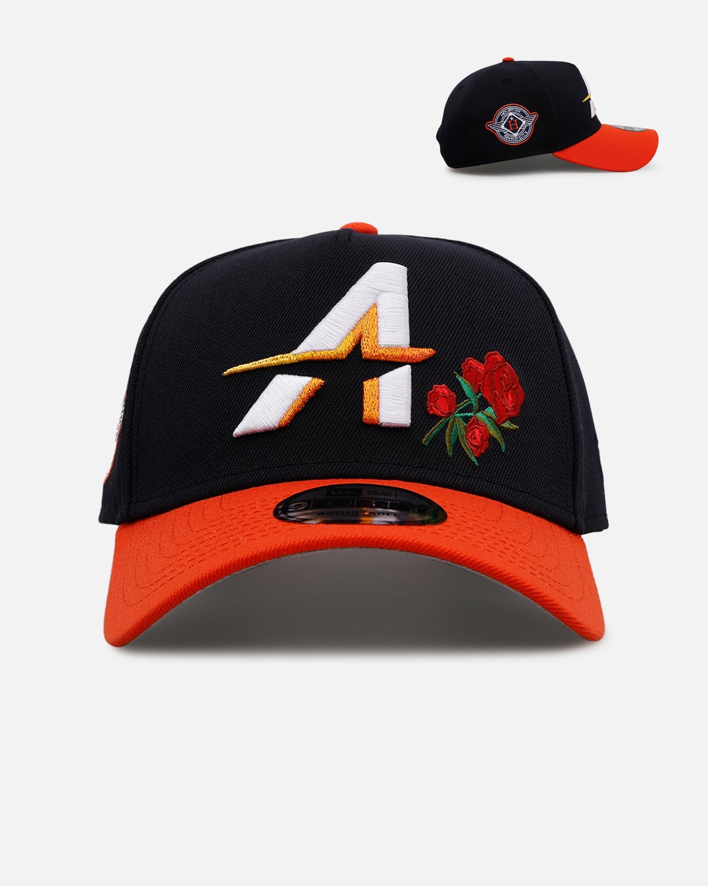 New Era Houston Astros 'Rose Emblem' 9FORTY A-Frame Snapback Official Team Color