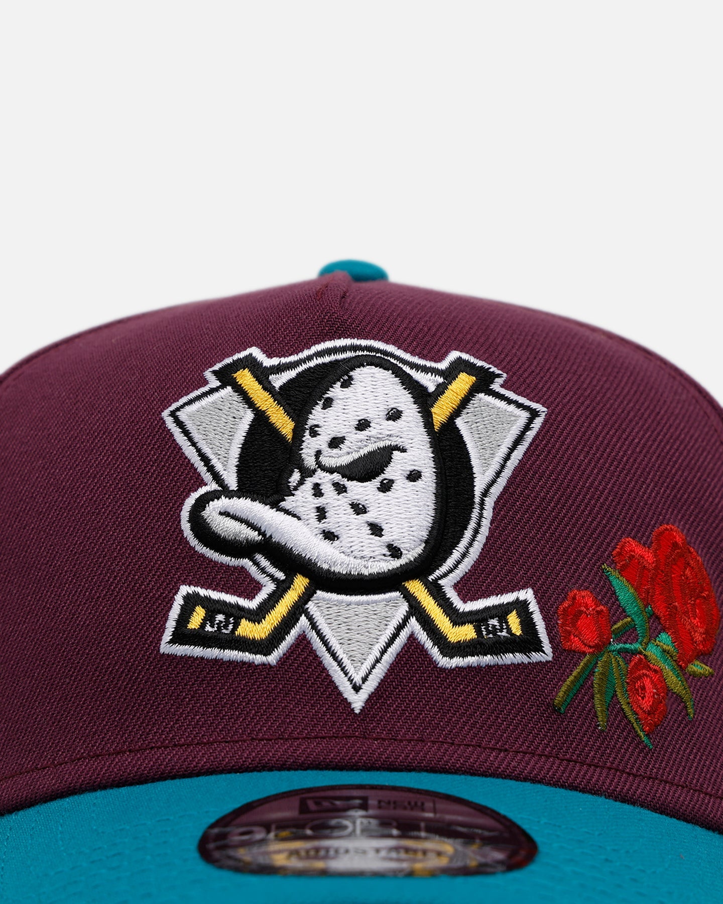 New Era Anaheim Ducks 'Rose Emblem' 9FORTY A-Frame Snapback Official Team Color