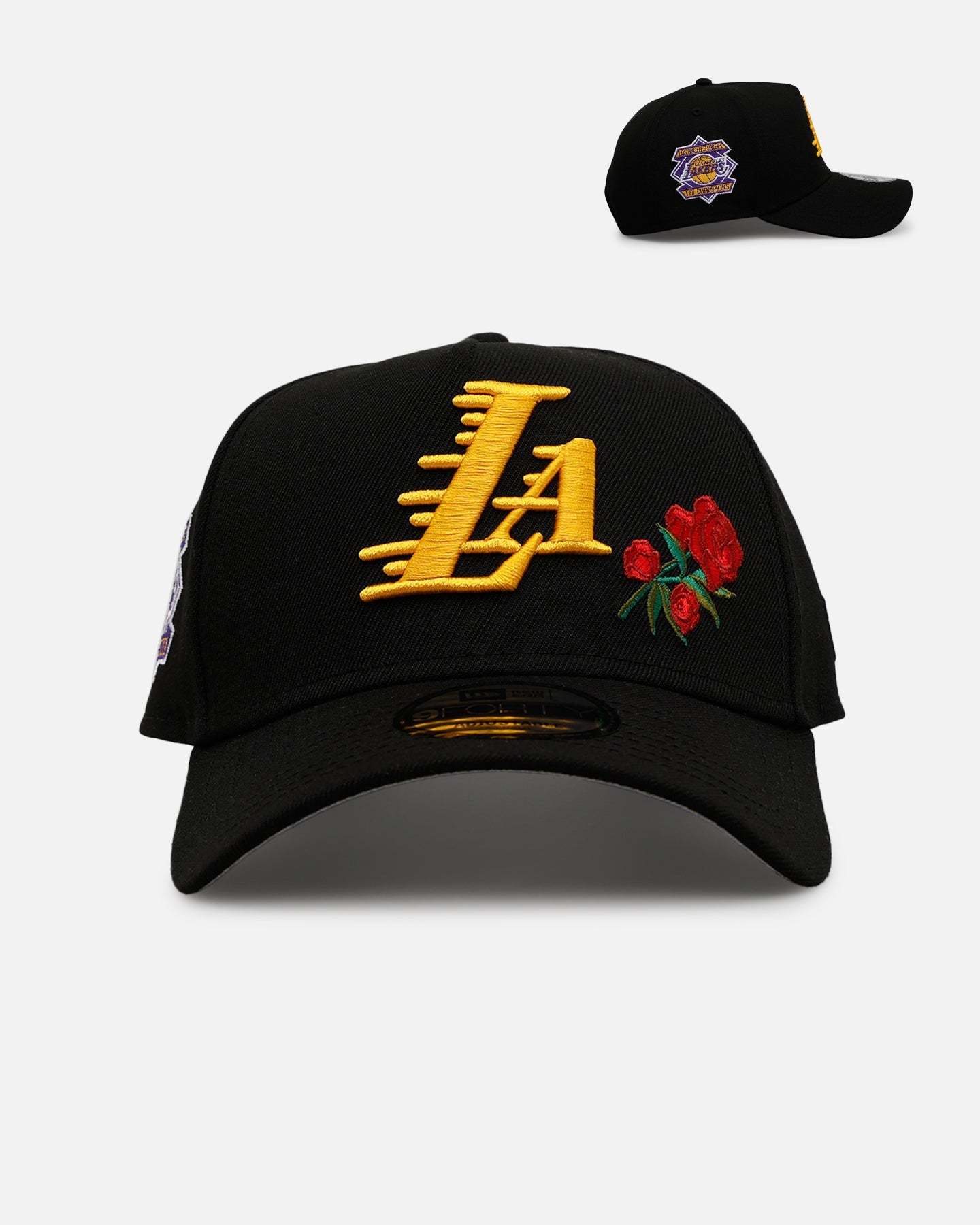 New Era Los Angeles Lakers 'Rose Emblem' 9FORTY A-Frame Snapback Official Team Color