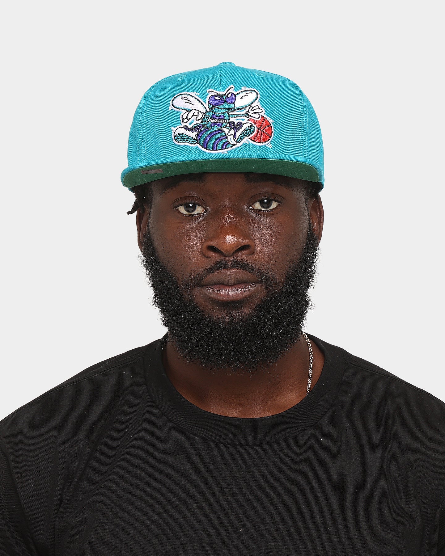 Mitchell & Ness Charlotte Hornets 'Team Ground 2.0 Hardwood Classics' Fitted Teal