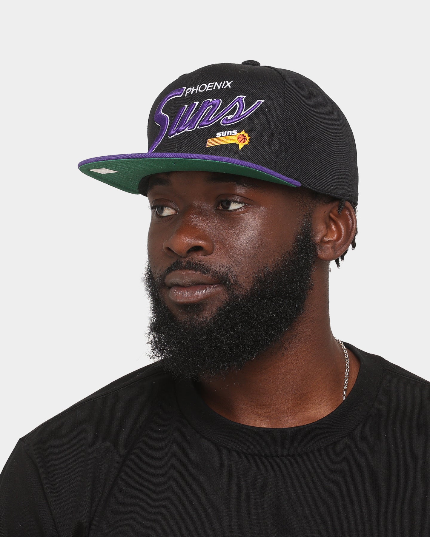 Mitchell & Ness Phoenix Suns 'Team Script 2.0 Hardwood Classics' Fitted Black