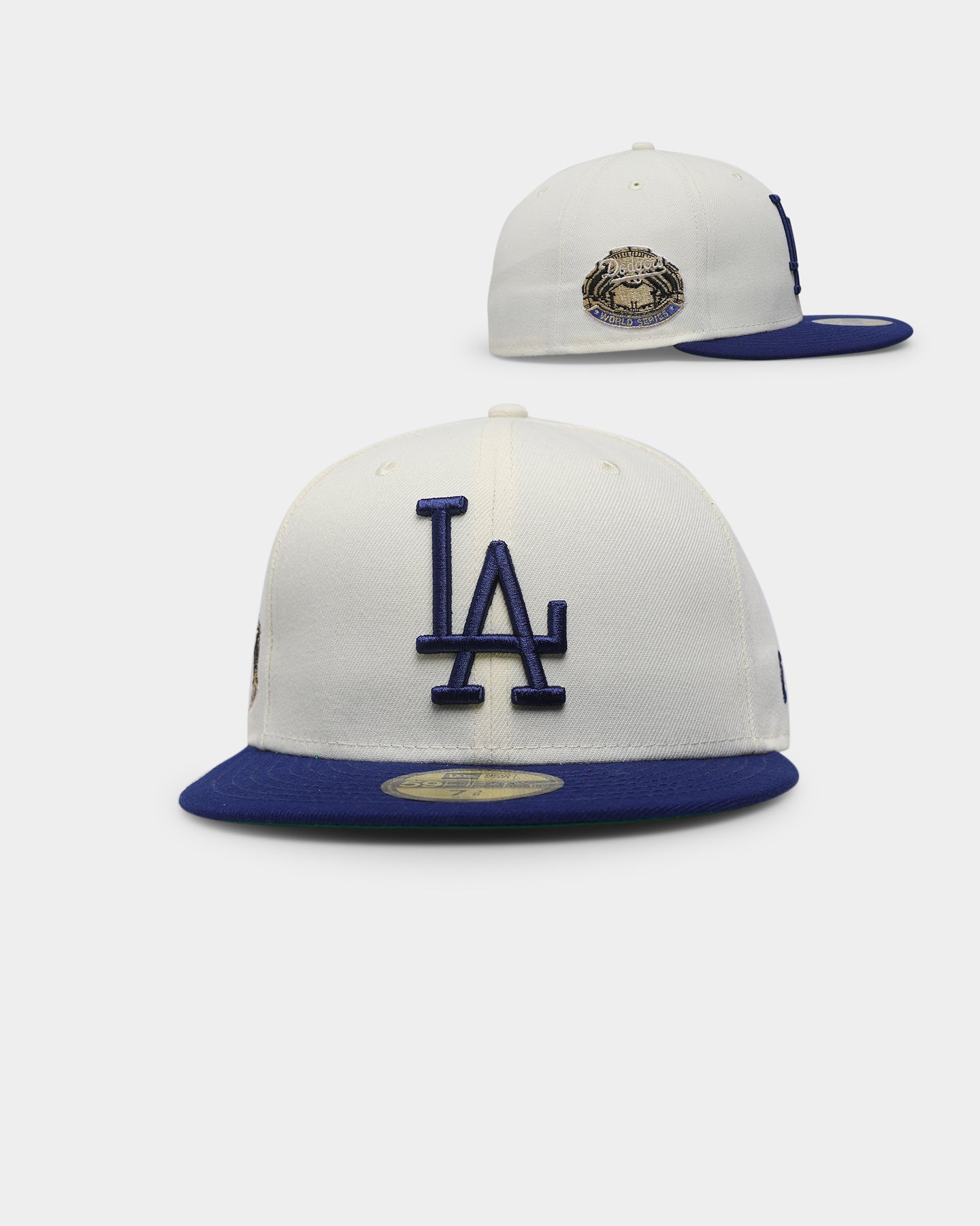New Era Los Angeles Dodgers 1963 'Off White 2-Tone World Series Patch' 59FIFTY Fitted Chrome White/OTC