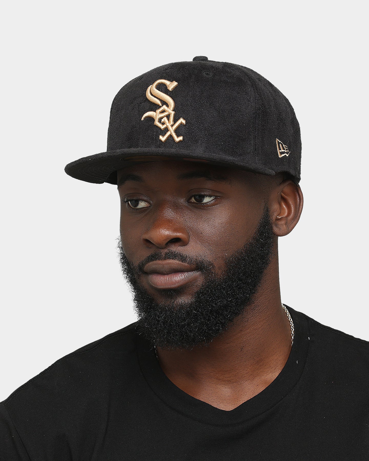 New Era Chicago White Sox Black Tan Suede 59FIFTY Fitted Black/Tan
