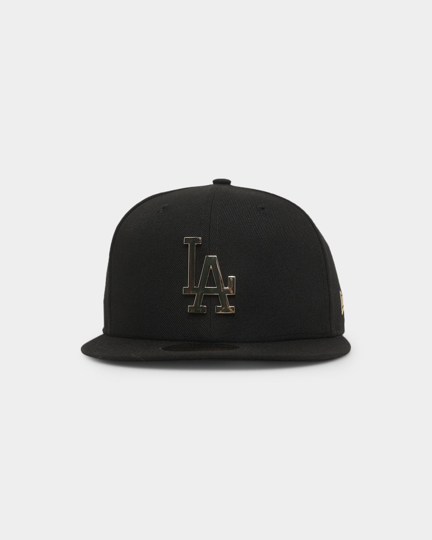New Era Los Angeles Dodgers 'Metal Badge' 59FIFTY Fitted Black/Gold Metal