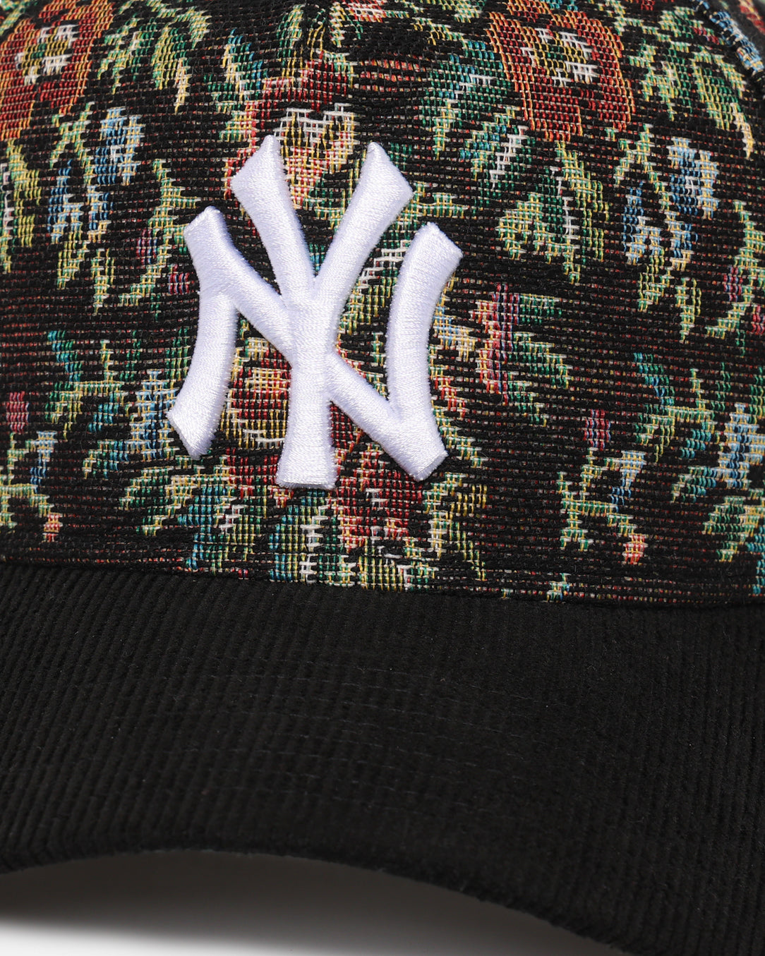 New Era New York Yankees 'Black Corduroy Floral Tapestry' 9FORTY A-Frame Snapback Tapestry/Black