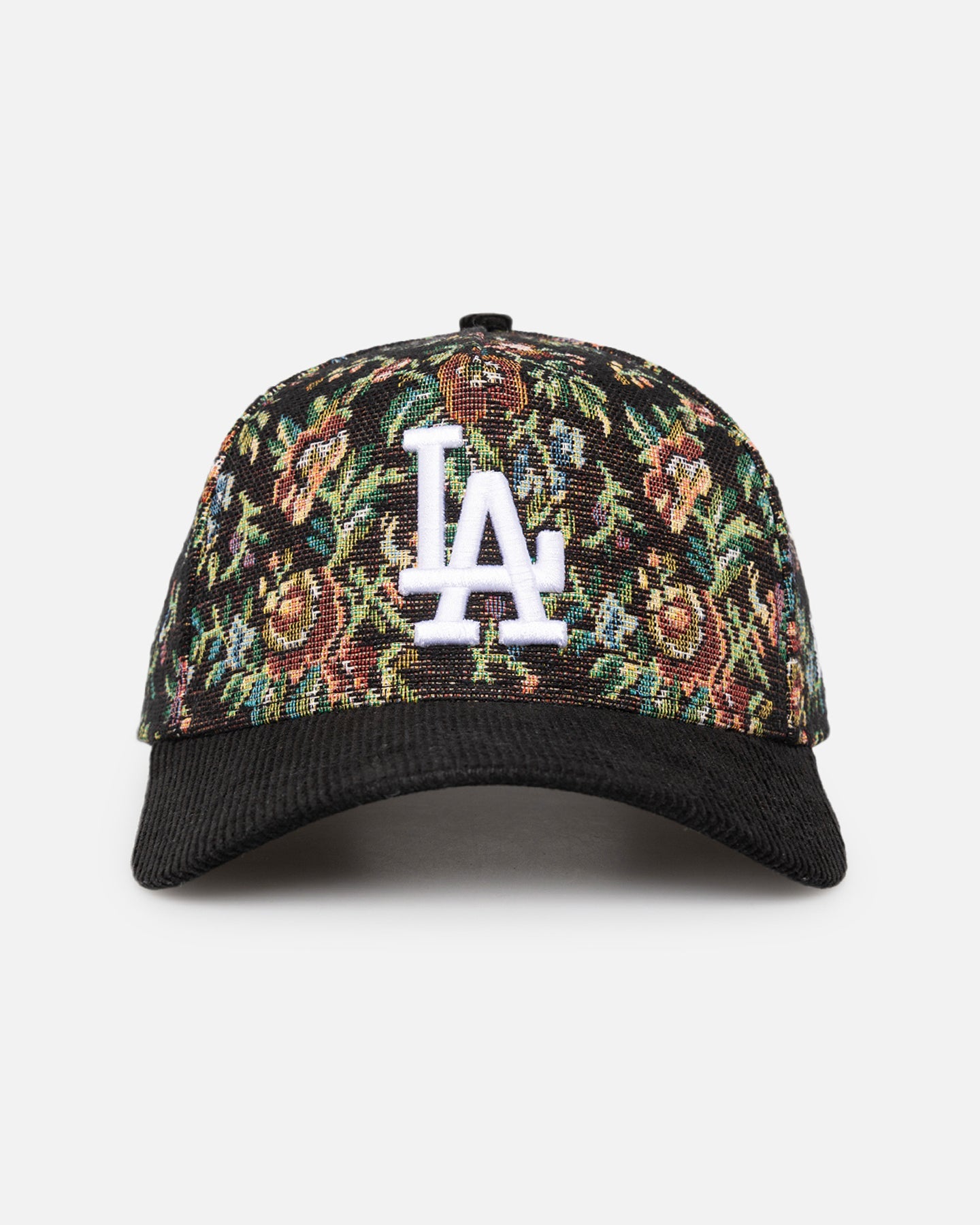 New Era Los Angeles Dodgers 'Black Corduroy Floral Tapestry' 9FORTY A-Frame Snapback Tapestry/Black