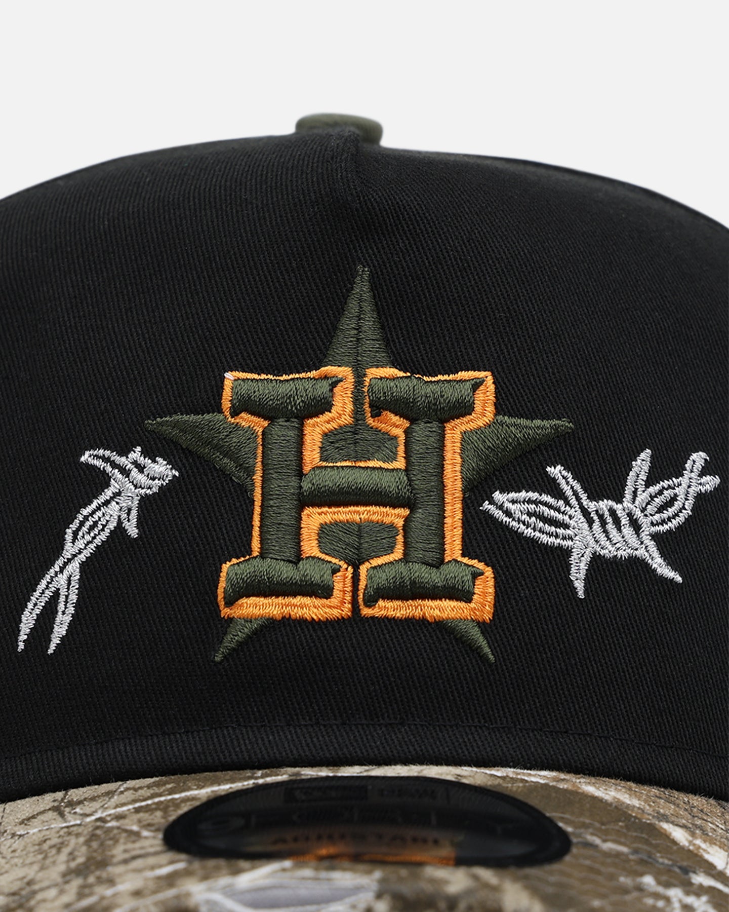 New Era Houston Astros 'Realtree Grit 2.0' 9FORTY A-Frame Snapback Black/Green/Orange