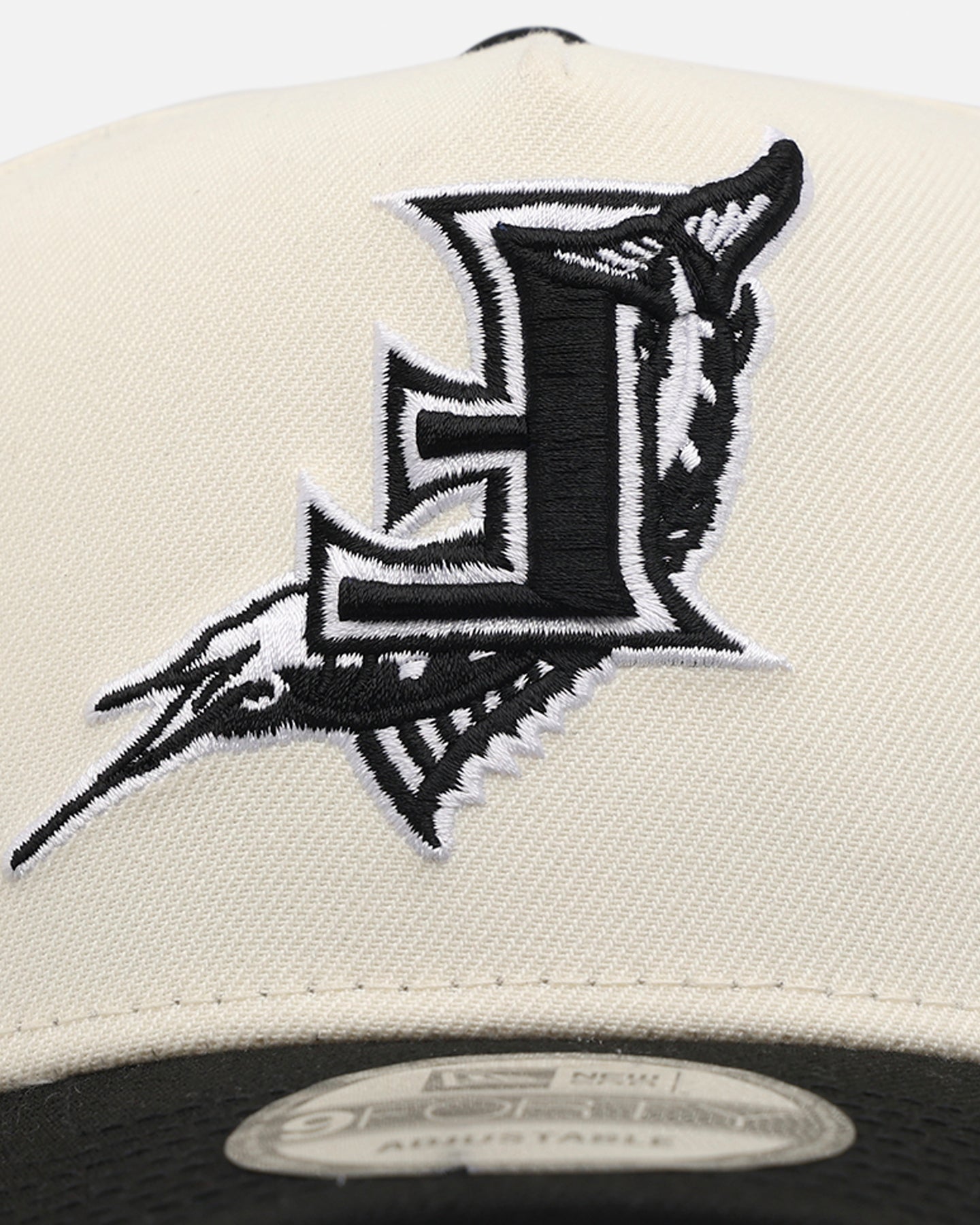 New Era Florida Marlins 'Chrome Black Upside Down Logo' 9FORTY A-Frame Snapback Chrome/Black