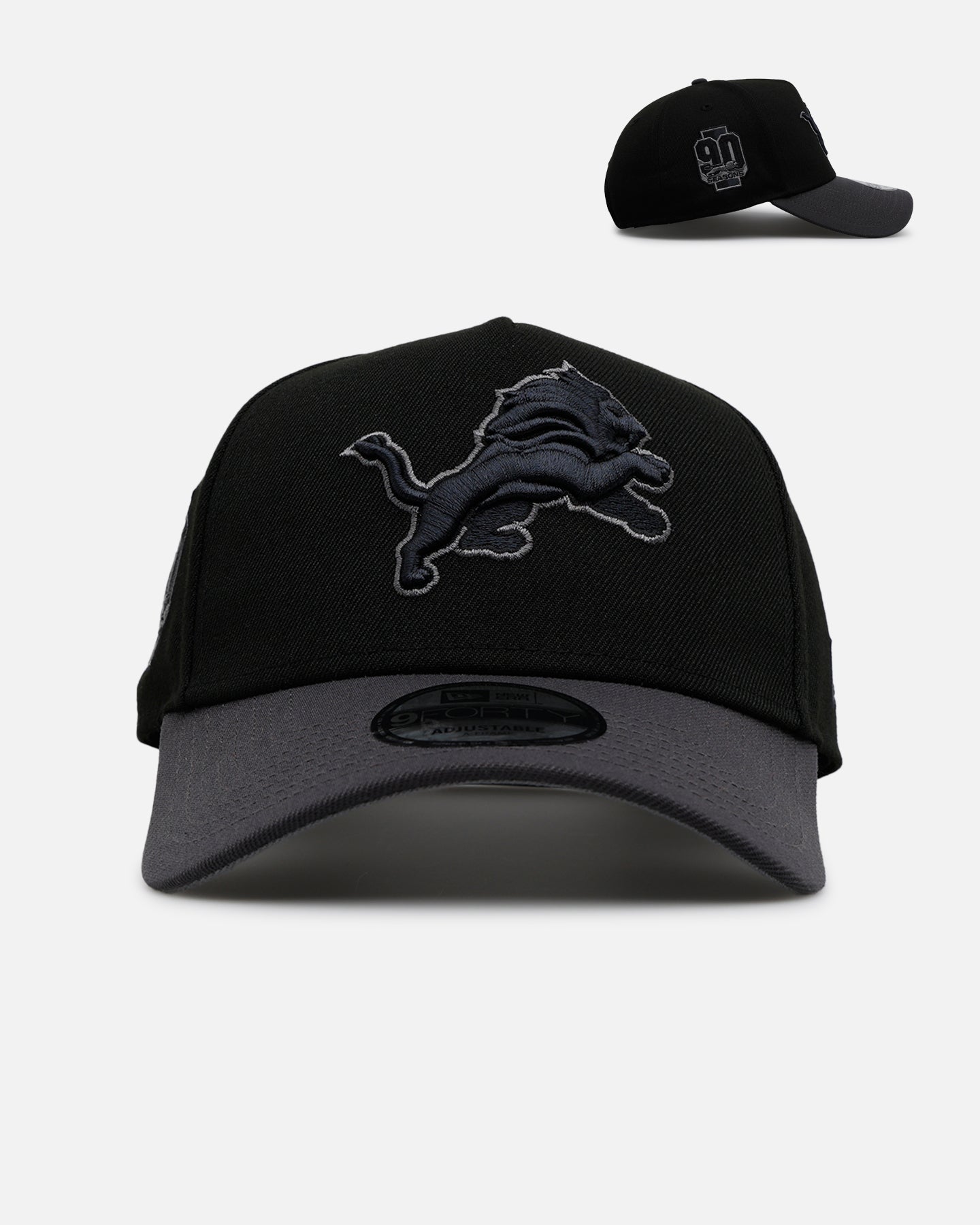 New Era Detroit Lions 'Stealth' 9FORTY A-Frame Snapback Black/Charcoal