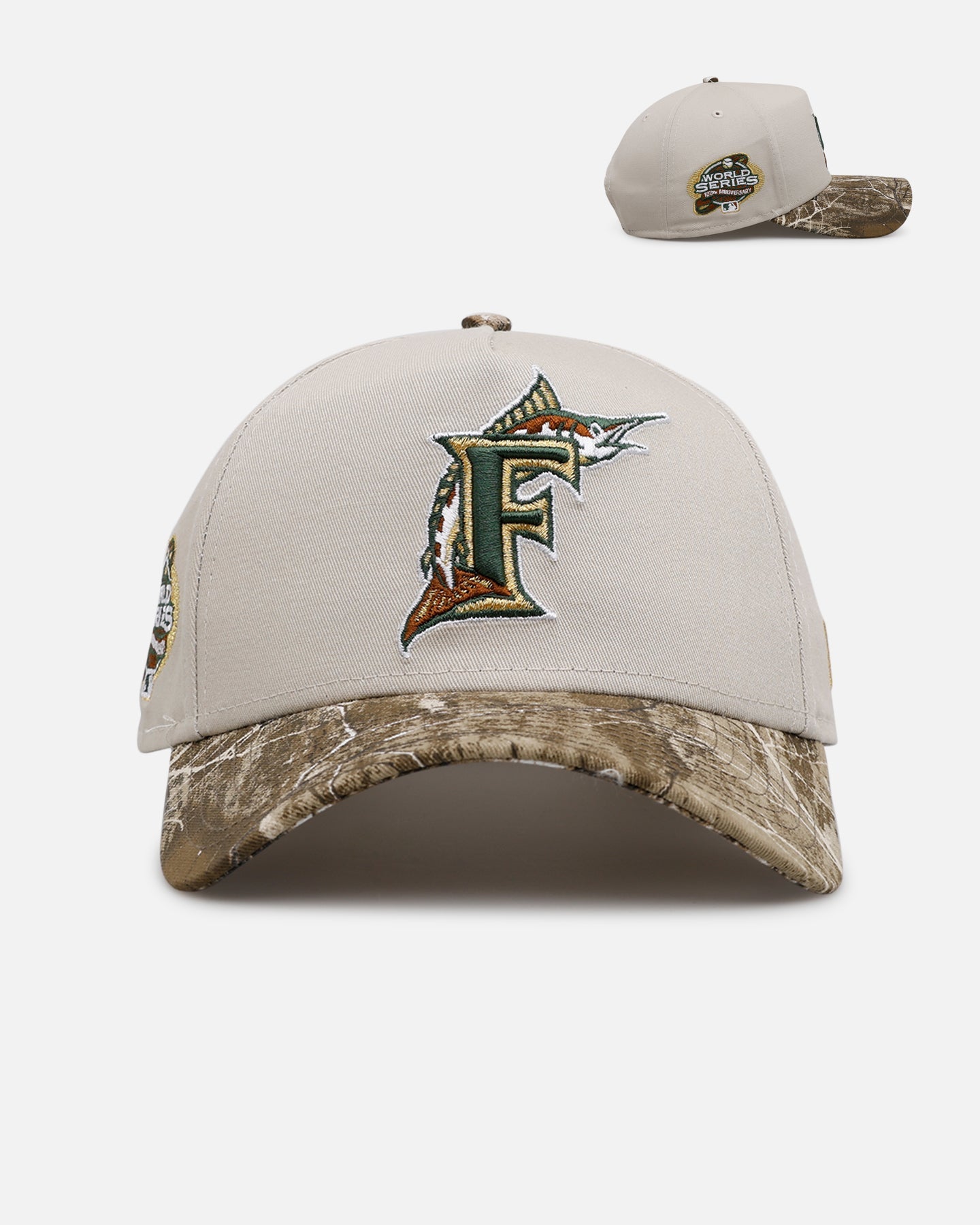 New Era Florida Marlins 'Real Tree Stone' 9FORTY A-Frame Snapback Stone