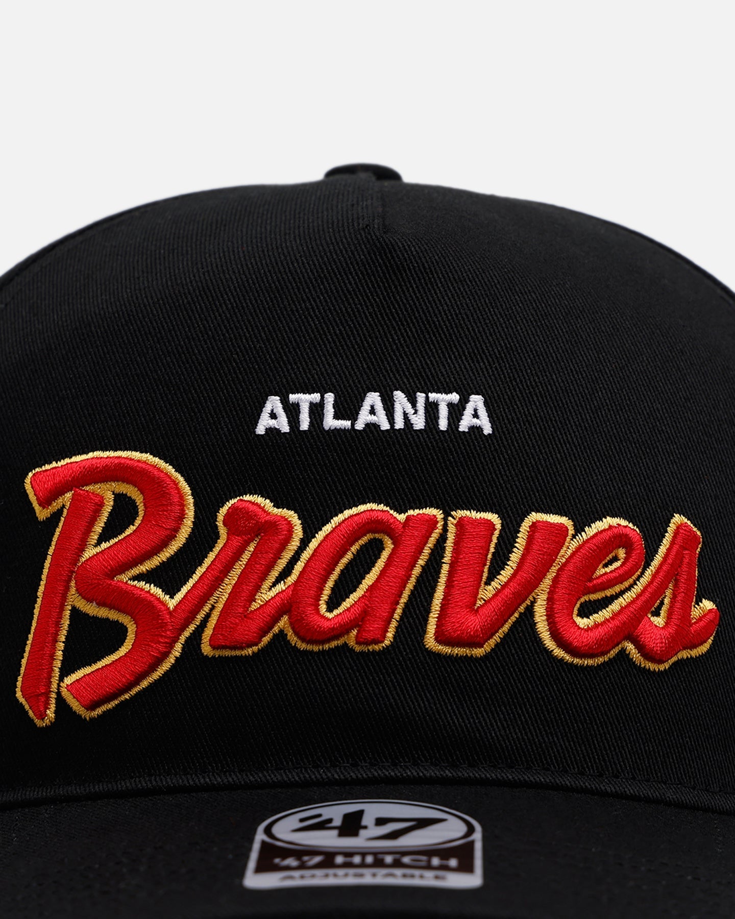 47 Brand Atlanta Braves 'Black Dome Script' 47 Hitch Snapback Black