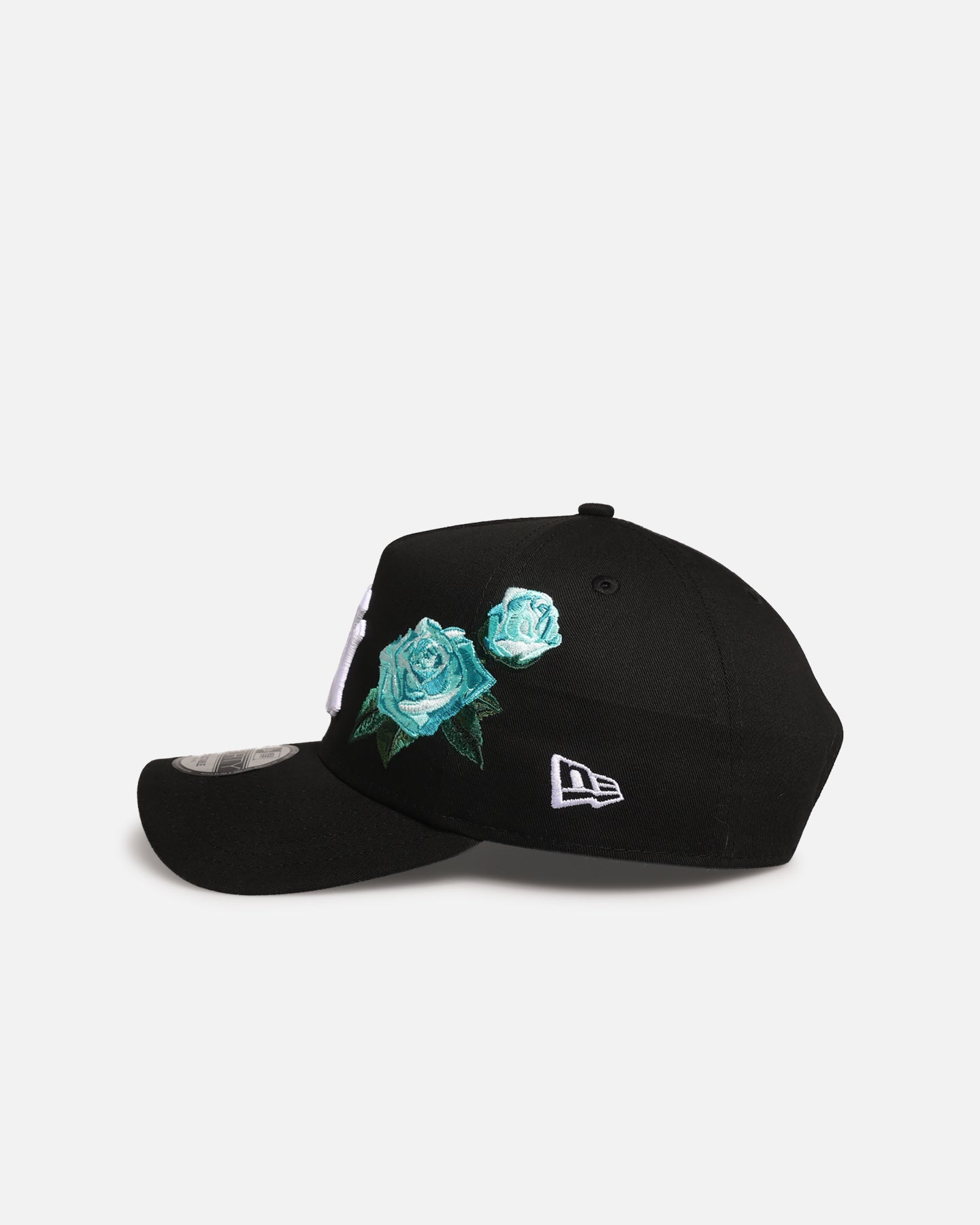 New Era New York Yankees 'Aqua Rose Embroidery' 9FORTY A-Frame Snapback Black/Aqua