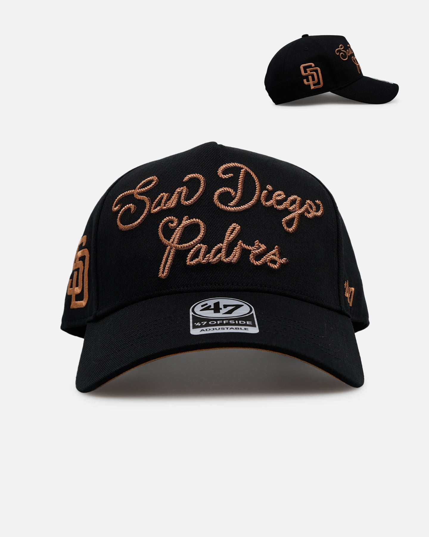 47 Brand San Diego Padres 'Round Em Up' '47 Offside Snapback Black