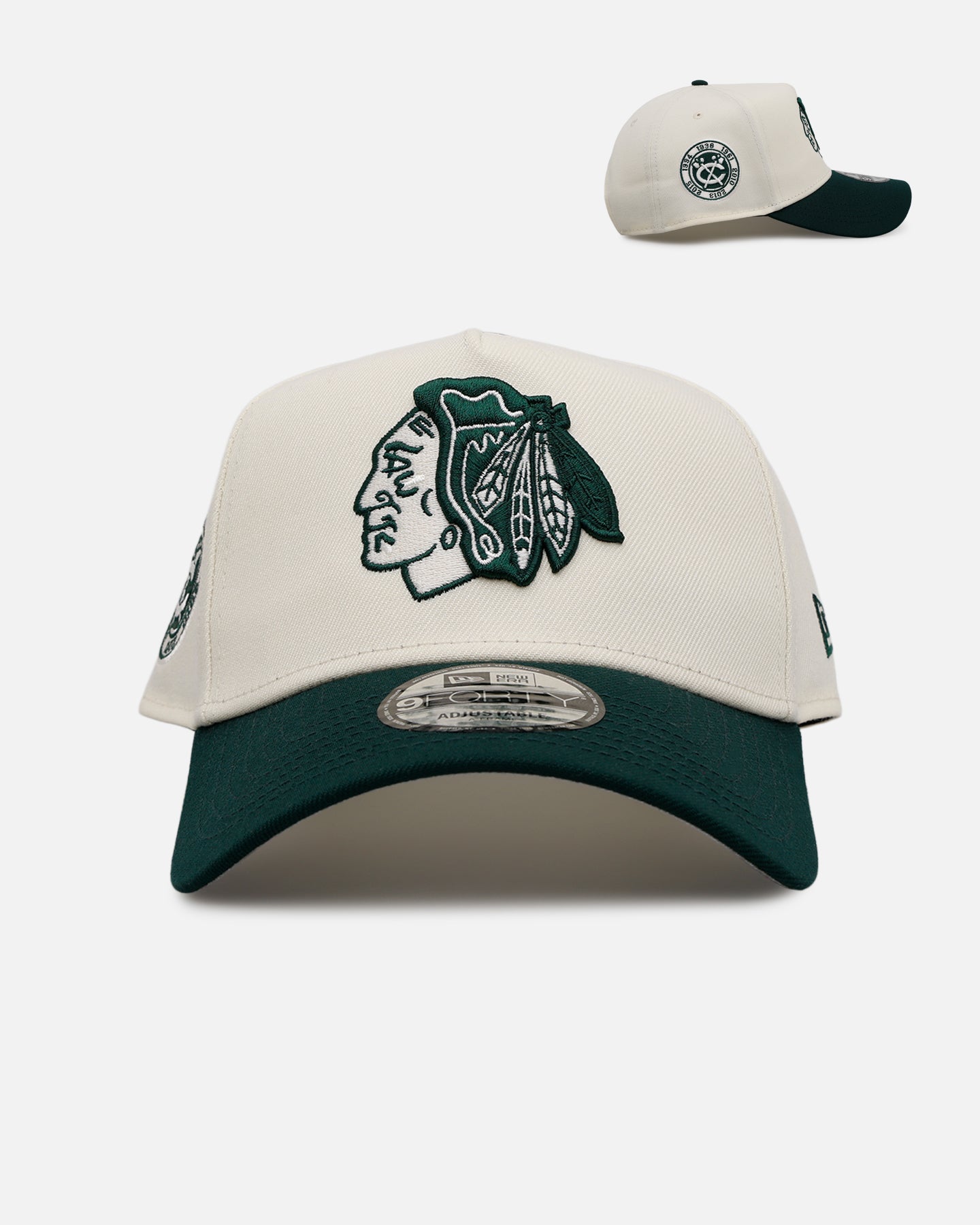 New Era Chicago Blackhawks 'Evergreen 2.0' 9FORTY A-Frame Snapback Chrome/Dark Green