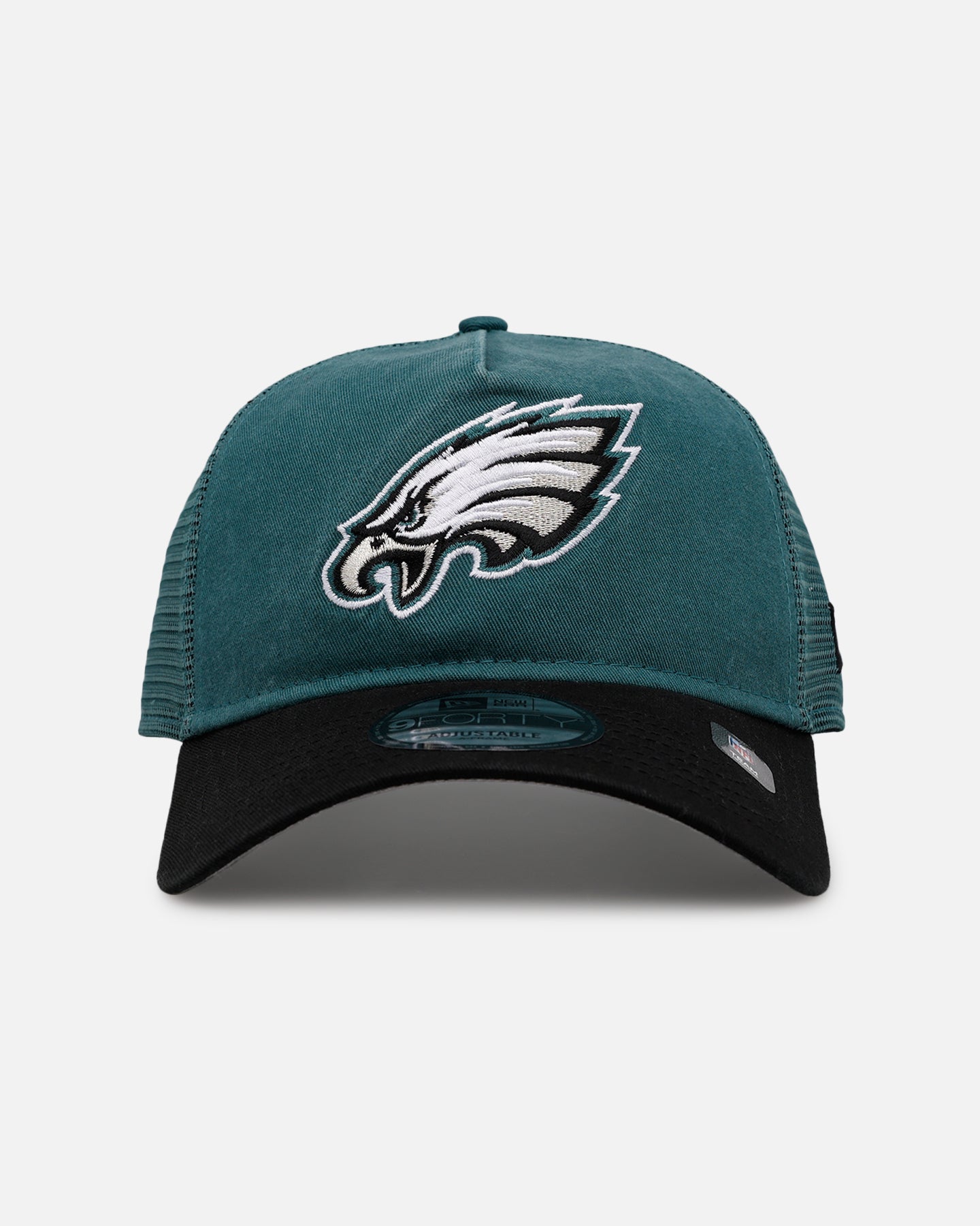 New Era Philadelphia Eagles 'Washed Truckers' 9FORTY A-Frame Trucker Snapback Official Team Color