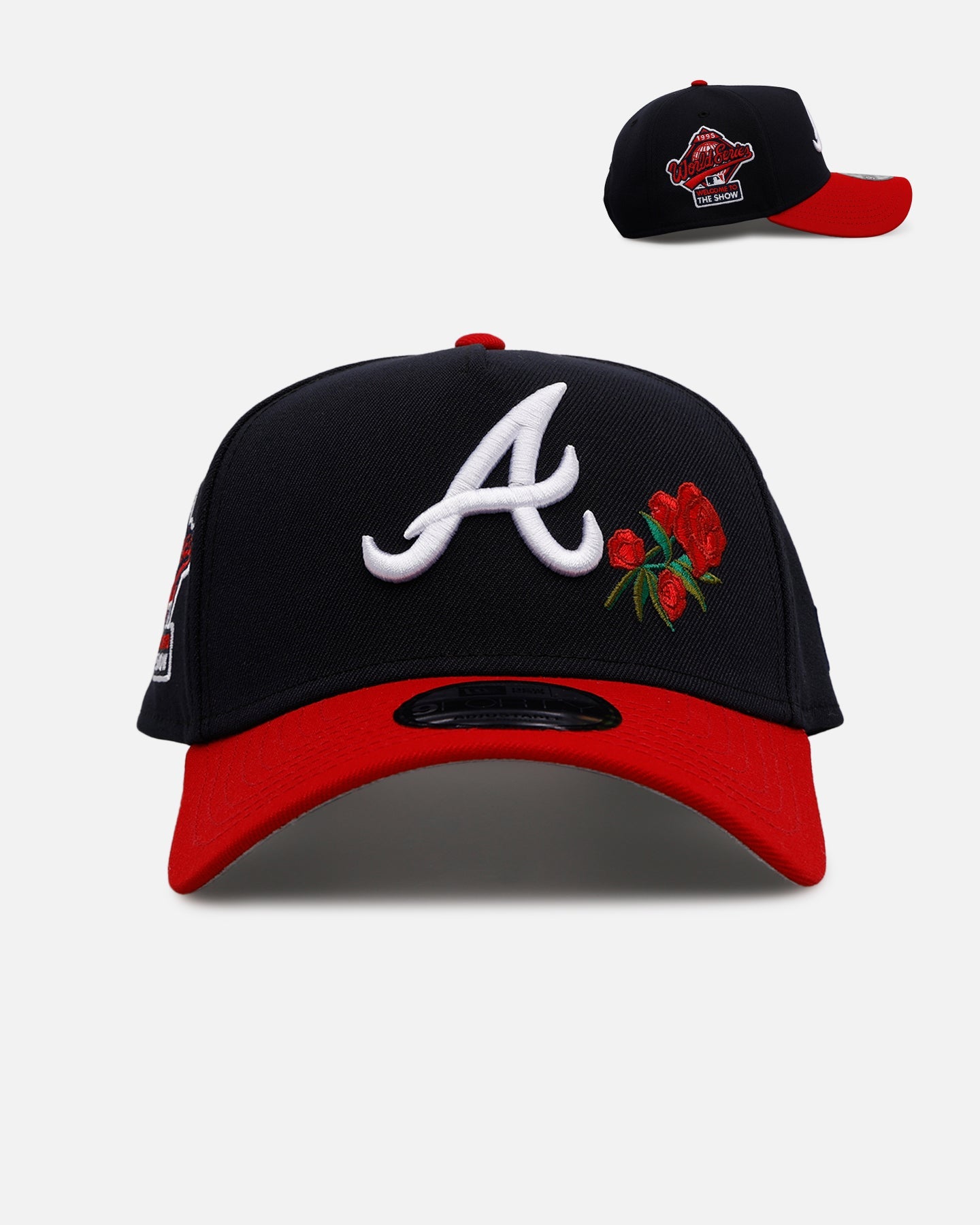 New Era Atlanta Braves 'Rose Emblem' 9FORTY A-Frame Snapback Official Team Color