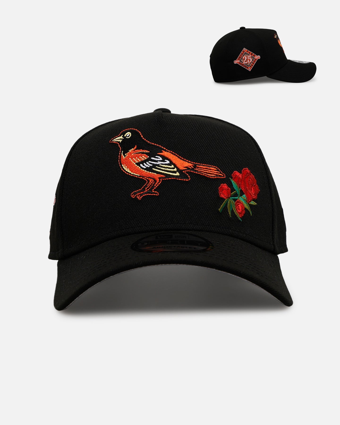 New Era Baltimore Orioles 'Rose Emblem' 9FORTY A-Frame Snapback Official Team Color