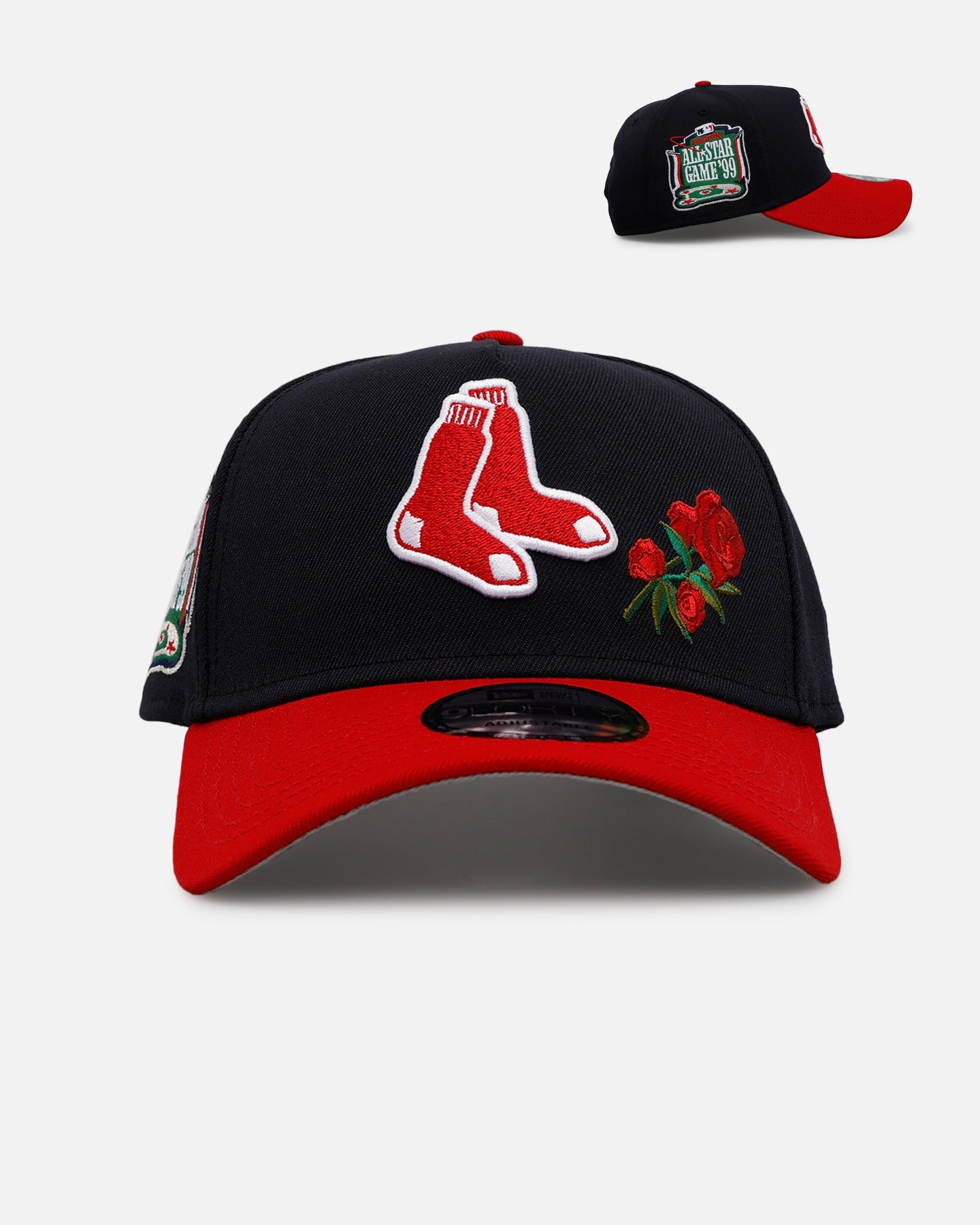 New Era Boston Red Sox 'Rose Emblem' 9FORTY A-Frame Snapback Official Team Color