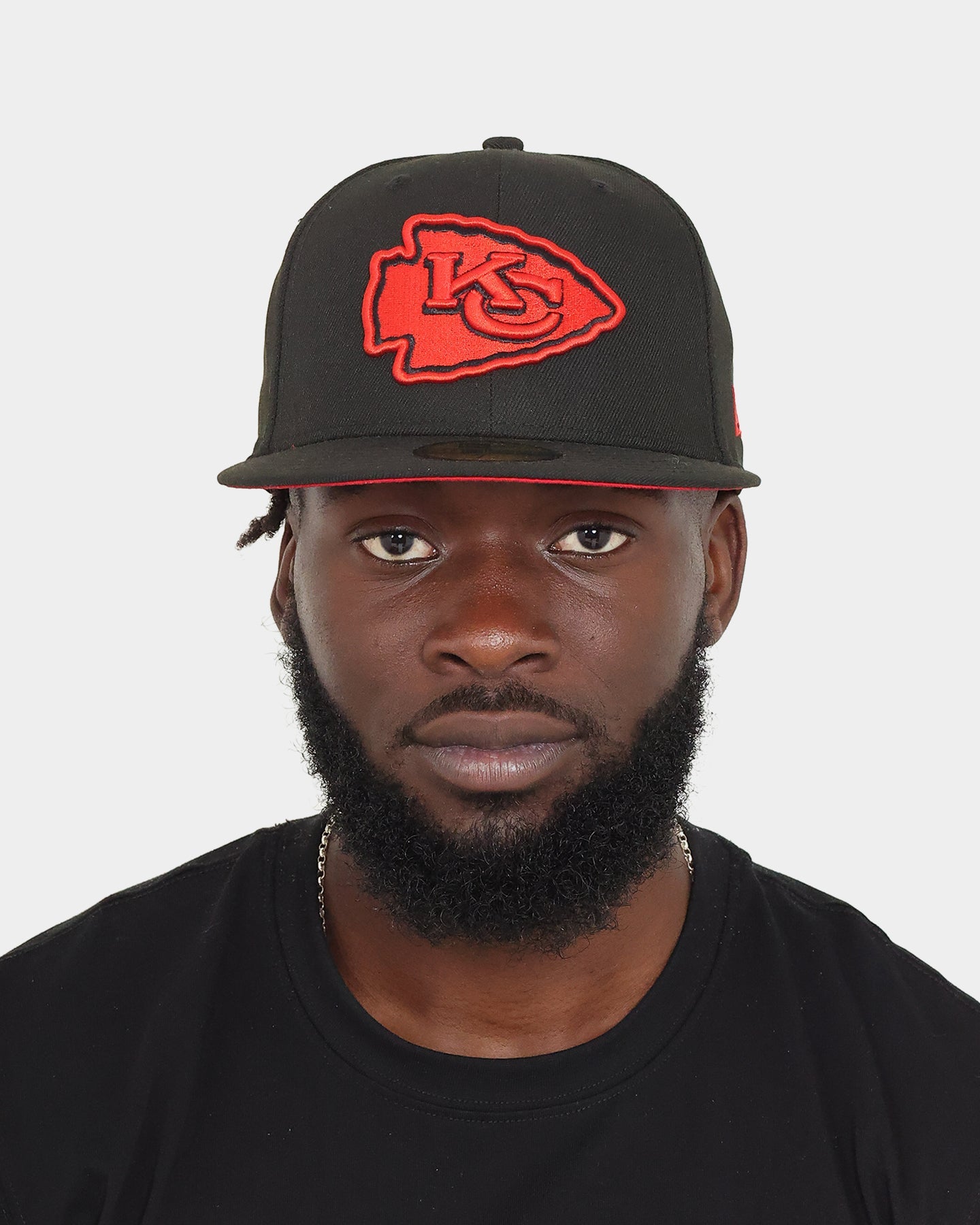 New Era Kansas City Chiefs "Scarlet Bottom" 59FIFTY Fitted Black/Scarlet