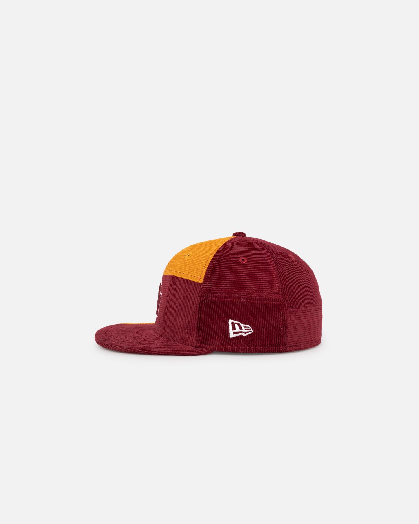 New Era Los Angeles Dodgers 'Maroon Patchwork Corduroy' 59FIFTY Fitted Maroon/Yellow