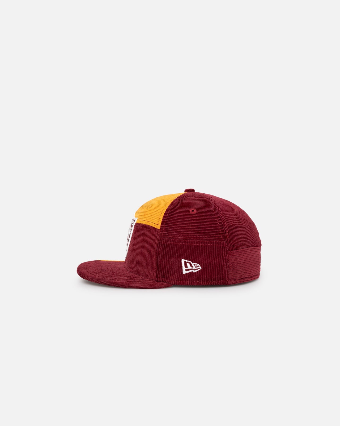 New Era Las Vegas Raiders 'Maroon Patchwork Corduroy' 59FIFTY Fitted Maroon/Yellow