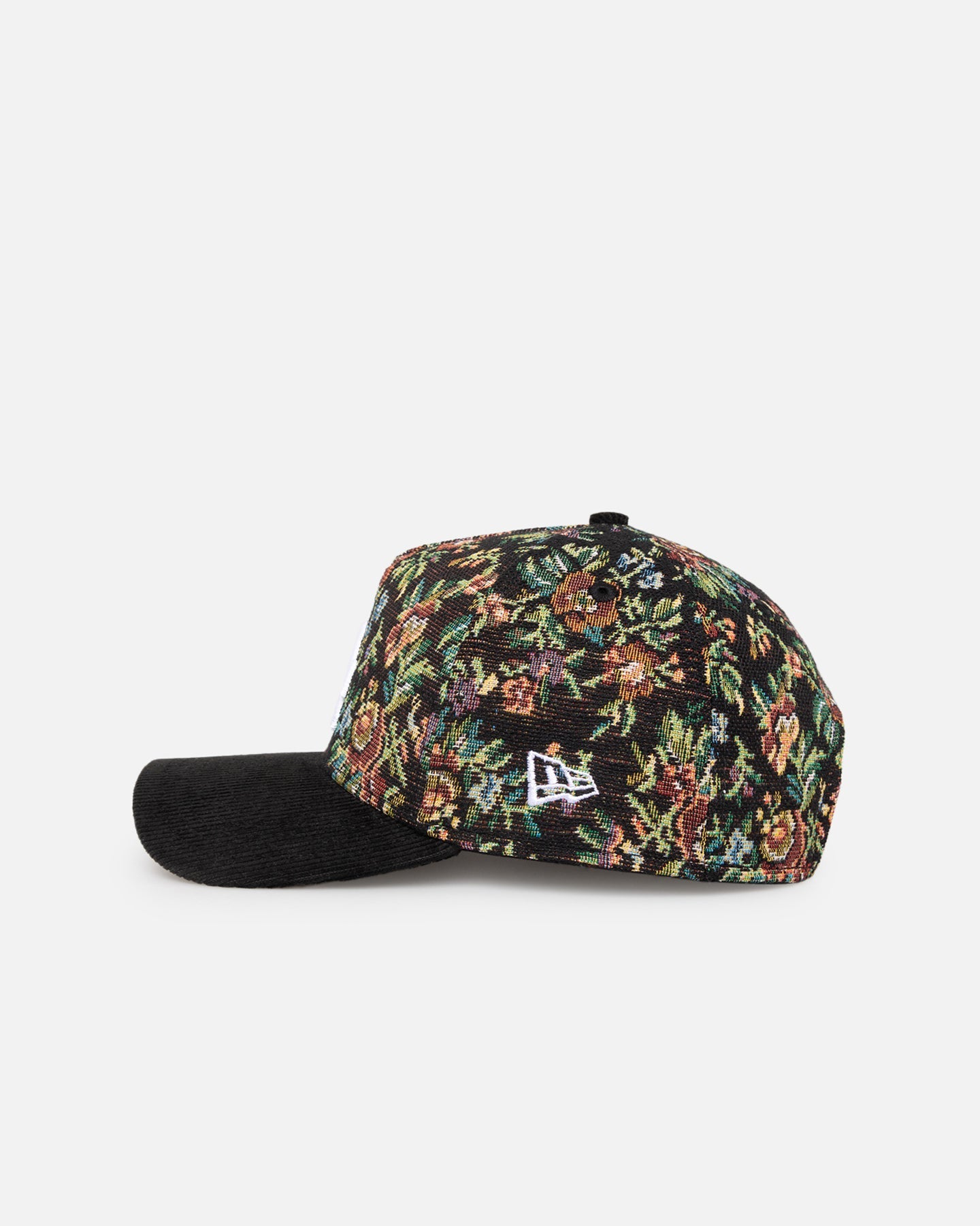New Era Los Angeles Dodgers 'Black Corduroy Floral Tapestry' 9FORTY A-Frame Snapback Tapestry/Black